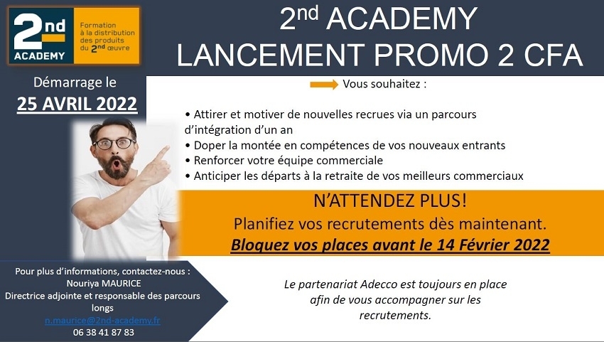 Seconde promo CFA 2nd ACADEMY